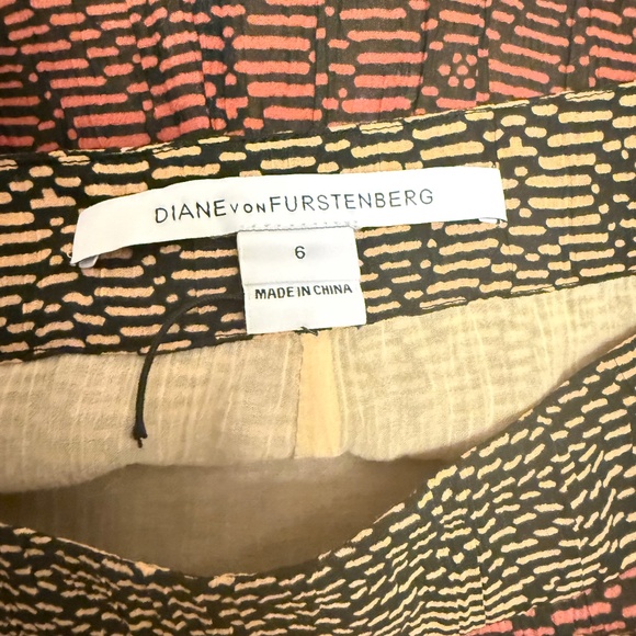 Diane von Furstenberg Cody Crinkle Cotton/Silk Maxi Skirt Ombre Geo Print 8 - Picture 9 of 11